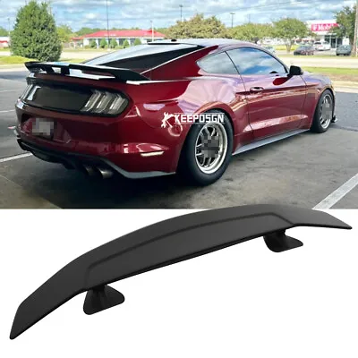 47  Car Rear Trunk Spoiler Lip Wing Matte Black W/ Adhesive For Ford Mustang • $99.49