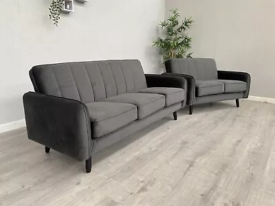 Very Home JENNIFER Fabric Compact 3 Seater + 2 Seater Sofa Set - RRP £648 • £395