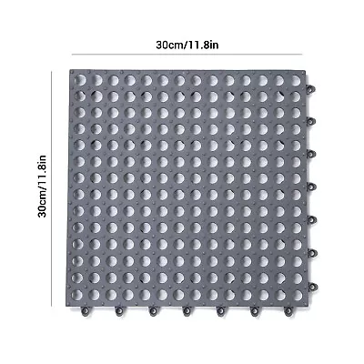 Interlocking TPE Bathroom Flooring Tiles Waterproof Splice Rug Non-slip Mat 30cm • $24.99