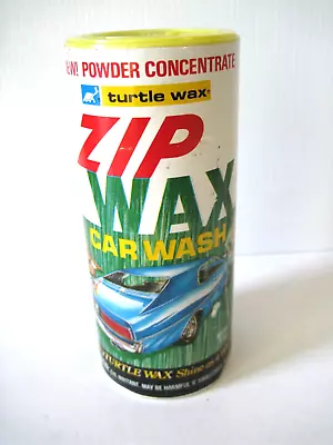 Vintage 1978 Turtle Wax Zip Wax Powder Car Wash Can Empty Prop • $12