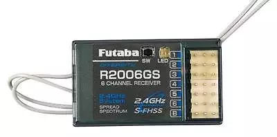 Futaba R2006GS 6 Channel 6 Ch 2.4ghz S-FHSS Receiver RX FUTL7606 FHSS 6J 8J 14SG • $49.95