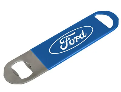 Ford Stainless Steel Bar Blade Bottle Opener - Blue/White • $9.99