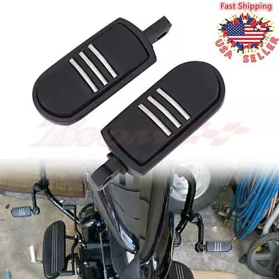 Universal Foot Rest Pegs Pedal Black For Harley Honda Yamaha Suzuki Motorcycle • $20.63