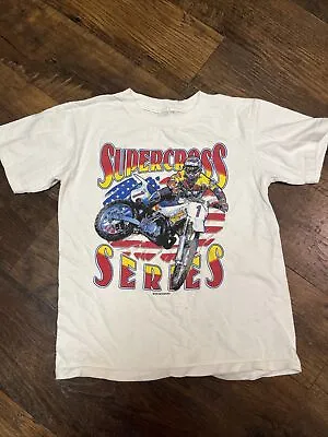 Vintage Supercross Motocross Single Stitch T Shirt Size Kids 7/8 • $30