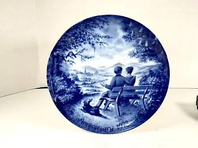 Kaiser Anniversary Plate Blue 7 3/4  1973 Toni Schoener Design • $7