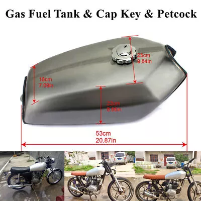 9L 2.4Gal Universal Cafe Racer Vintage Gas Fuel Tank For Honda CG125S For Yamaha • $70.46