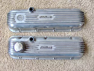 Vintage EDELBROCK 4180 Aluminum 396 427 454 Big Block Chevy Valve Covers Gasser • $320