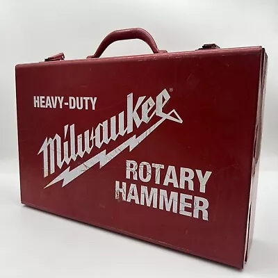 Vtg Milwaukee Heavy Duty Rotary Hammer Metal Tool Box Case Only 18.5”x12” Good • $34.95