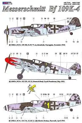 AML Models Decals 1/32 MESSERSCHMITT Bf-109K-4 With Resin Wheels Part 2 • $12.99