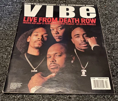 $425 • Buy VIBE MAGAZINE February 1996 Death Row Cover TUPAC SNOOP DOGG DR DRE SUGE KNIGHT