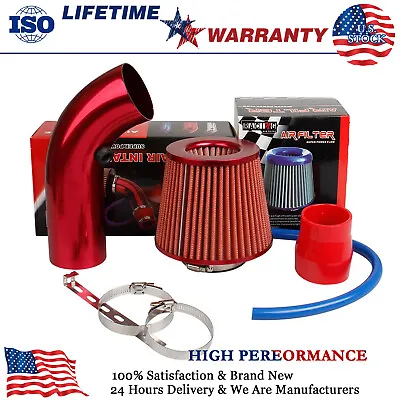 Pipe 3  Cold Air Intake Filters Clamp Accessories Car Air Intake Kit Hose System • $40.99