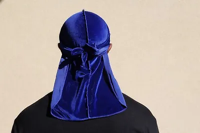 Blue Velvet Durag Men Women Unisex Hat Cap Designer Doo Rag Wave Biker Dance • $9.99