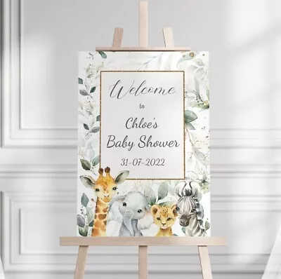 Personalised Baby Shower Welcome Sign Poster Wall Art Print Picture • £5.99