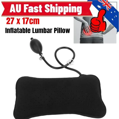 $13.88 • Buy Inflatable Lumbar Back Pillow Support Back Cushion Home Office Car Seat Chair