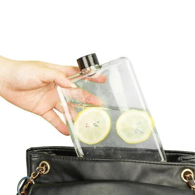 $13.34 • Buy 1* Clear Slim Flat Water Bottles Flat Water Bottle Flat Water Bottle About 500ml