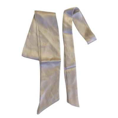 Light Grey 2 Side Natural Mulberry Silk Scarf Headband Hair Tie Bag Handle Cover • $9.99