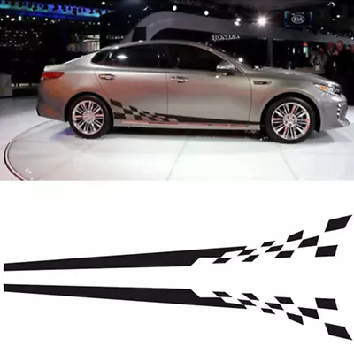 $18.17 • Buy  Checkered Flag Decals Auto Graphic Vinyl Car Truck Body Racing Stripe Sticker
