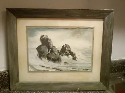 E. John Robinson Signed Original Seascape Watercolor  Painting • $2950