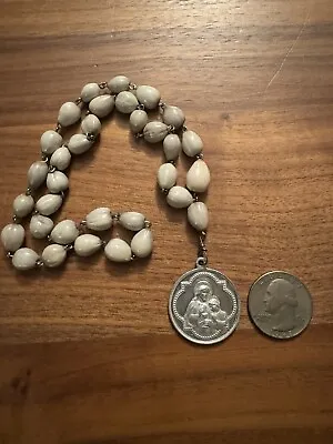 Vintage Rosary Bead Hand Jewelry Jesus In The Blessed Sacrament Have Mercy On Us • $25