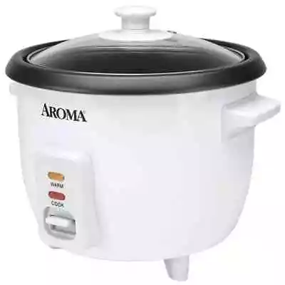 New， 6 Cup Non-Stick Pot Style White Rice Cooker 3 Piece • $12.50