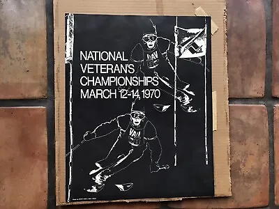 $199 • Buy Extremely Rare 1970 Vail Colorado National Veteran’s Ski Poster