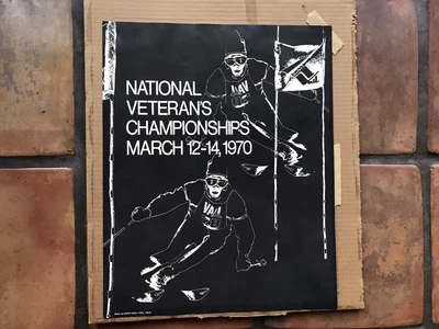 $199 • Buy Extremely Rare 1970 Vail Colorado National Veteran’s Ski Poster