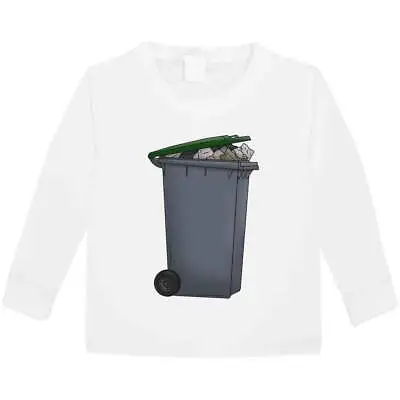 'Wheelie Bin' Children's / Kid's Long Sleeve Cotton T-Shirts (KL035248) • $21.28