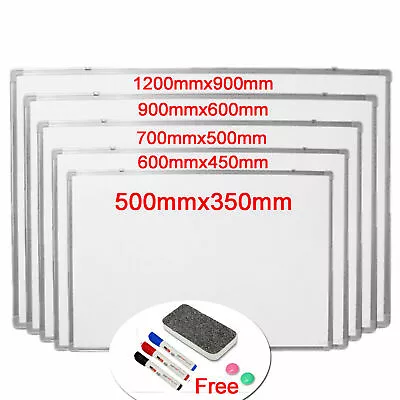 £58.99 • Buy Magnetic Whiteboard Small Large White Board Dry Wipe Notice Office School Home