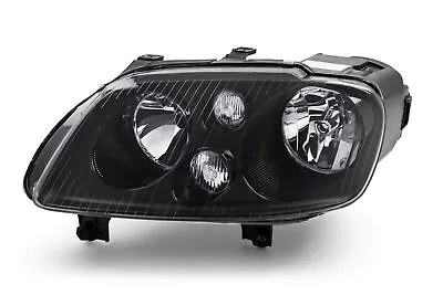 VW Caddy MK3 Headlight Black With Fog Light Left 03-10 Passenger Near Side N/S • $114.37