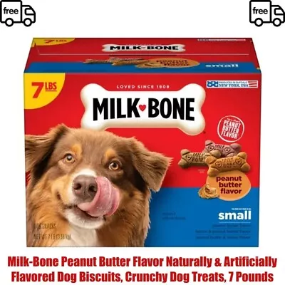 7 Pound. Milk-Bone Peanut Butter Flavor Naturally Flavored Dog Biscuits Treats • $14.15