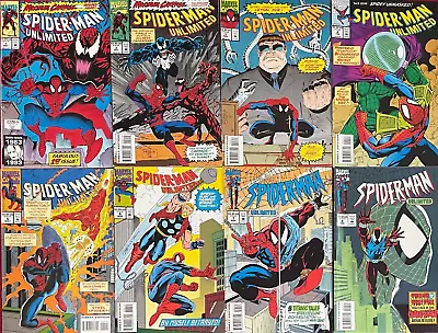 Spider-man Unlimited Complete Comic Run #1-8  Venom * Carnage Marvel 1993 Nice!! • $24.79