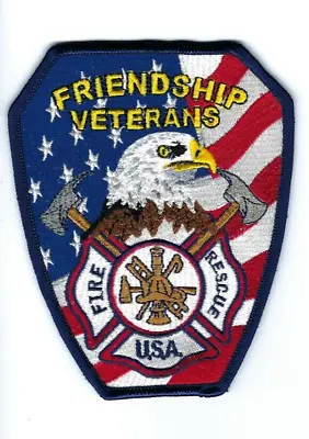 $6.49 • Buy Friendship Veterans In Alexandria VA Virginia Fire Rescue Patch - NEW!