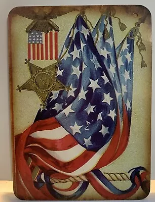 4th Of July Patriotic Independence Decor VINTAGE STYLE Die Cut Cardboard 5 X 7” • $4.99