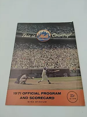 1971 New York Mets Vs Philadelphia Phillies Official Scorecard & Program Exc • $14.99