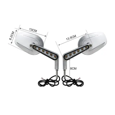 $52.80 • Buy Rearview Mirrors LED Turn Signals Fit For Harley V-Rod Muscle 09-2017 16 Chrome