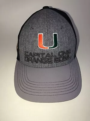 Black University Of Miami Hurricanes Hat Top Of The World 2017 Orange Bowl • $8.89