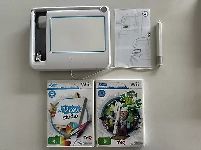 U Draw Tablet With U Draw Studio And Dood’s Big Adventure Nintendo Wii Game PAL • $26