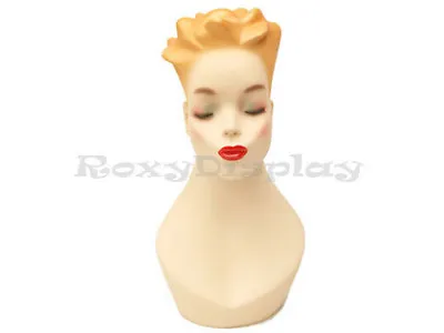 2PCS Female Fiberglass Mannequin Head Bust Wig Hat Jewelry Display #Y4G X2 • $89