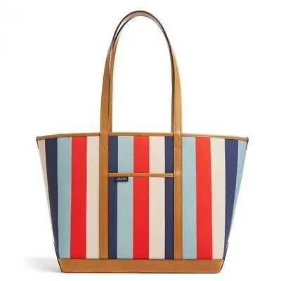 MARK CROSS The Essentials Tote Striped Blue Surf / Luggage / Navy / Red - NEW • $368.50