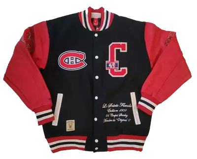 Men's Montreal Canadiens NHL Hockey Varsity Jacket Mitchell & Ness Full Button • $433.91