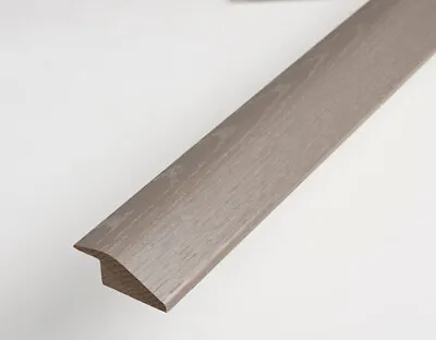 7mm Medium Grey Solid Oak Ramp For Wood Floors Trim Door Threshold Bar Reducer • £69.97