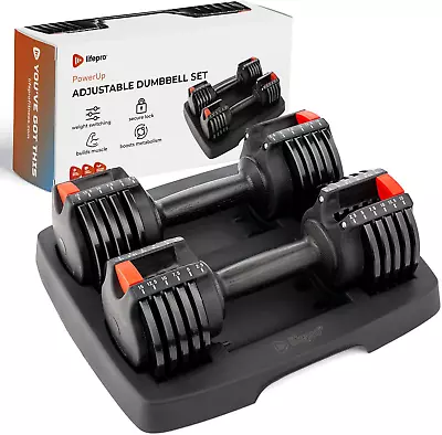 Adjustable Dumbbells - 15Lb 25Lb 43Lb 55Lb 90Lb 6In1 Dumbbells Adjustable Weight • $186.54