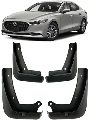 New Front & Rear Molded Splash Guards Mud Flaps For 2019-2024 Mazda 3 Sedan • $31.34