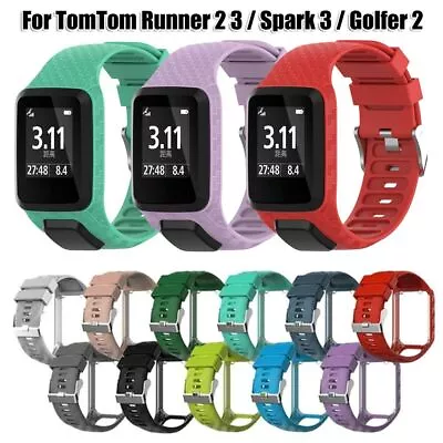 Silicone Watch Band Strap For TomTom Runner 2 3 Spark 3 Adventurer GPS • $13.64