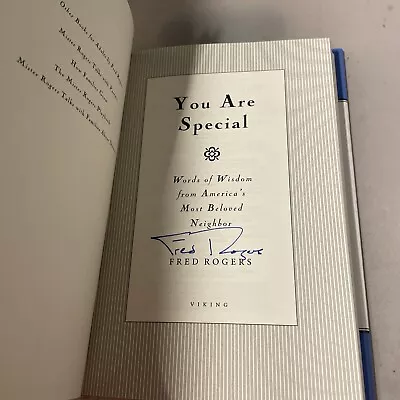 SIGNED Fred Rogers - You Are Special Hardcover Book - Mr Rogers • $349.95