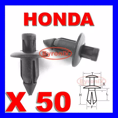 £7.95 • Buy HONDA FAIRING PANEL TRIM CLIPS RIVETS FASTENERS 6mm X 50