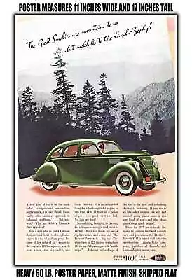 11x17 POSTER - 1937 Lincoln Zephyr V 12 • $27.62