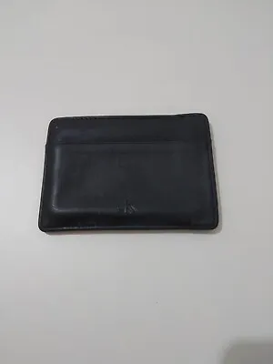 Calvin Klein Men's Black Leather Credit Card Holder ID Case Window • £5.99