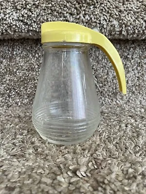 Vintage Yellow  Top Maple Syrup Glass Container • $6.99