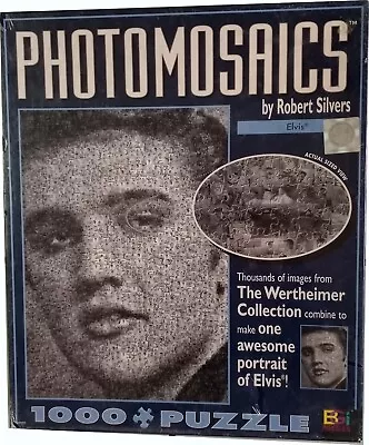 Elvis Presley Puzzle Photomosaics Robert Silvers 27  X 20  1000 Pcs Sealed New • $20